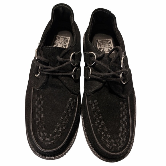 T.U.K. Black Suede Viva Creeper Unisex Shoes-Men 7/ Women’s 9 - Picture 5 of 10